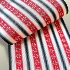 OBI FEMME ÉTÉ EN SOIE ROUGE & ARGENT 007-181